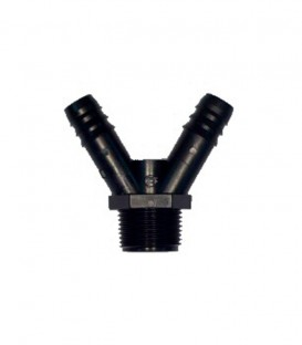 Conector doble en Y rosca macho 2x16mm-3/4"