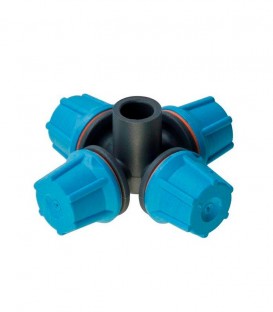 FLF Nebulizador. 4 salidas. conexión cónica H. 5.40 l/h. azul claro. 10 uds