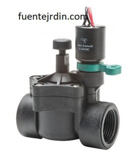 Electroválvula RAIN 150 3/4". 9V. Hembra con regulador de caudal.