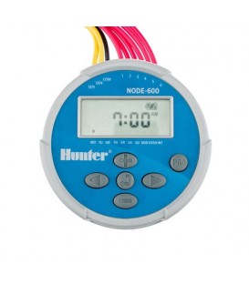 Programador de riego a pilas HUNTER NODE 600 - 6 estaciones. Hunter (No incluye los solenoides)