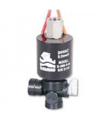 Solenoide Bermad S390, 3 vías, 24 vAC, NO, base plástico.