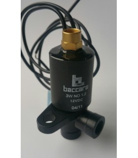 Solenoide BACCARA G75 3 VIAS 12VDC NO 1,2 MM. Base plástica,