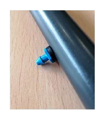 Junta conector azul para microtubo 4x7 - 4x7. 10 uds.