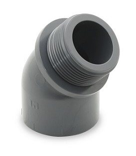 CODO PVC 45º ENCOLAR R / M 40-11/4".