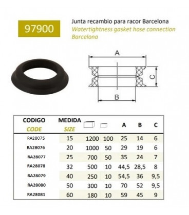 Junta repuesto racor Barcelona 50